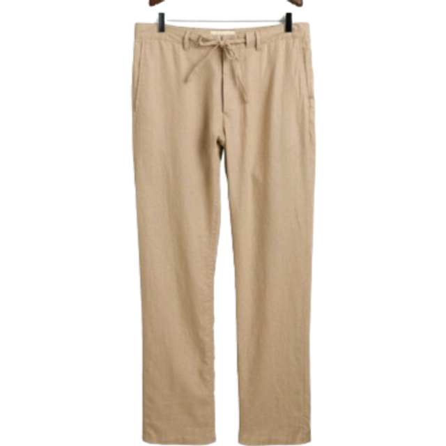 Gant Relaxed Linen Ds Pants Linnebyxor Beige