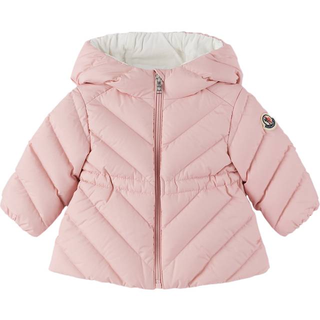 Moncler Enfant Girls Pink Sanaa Hooded Down Coat - 9-12 month