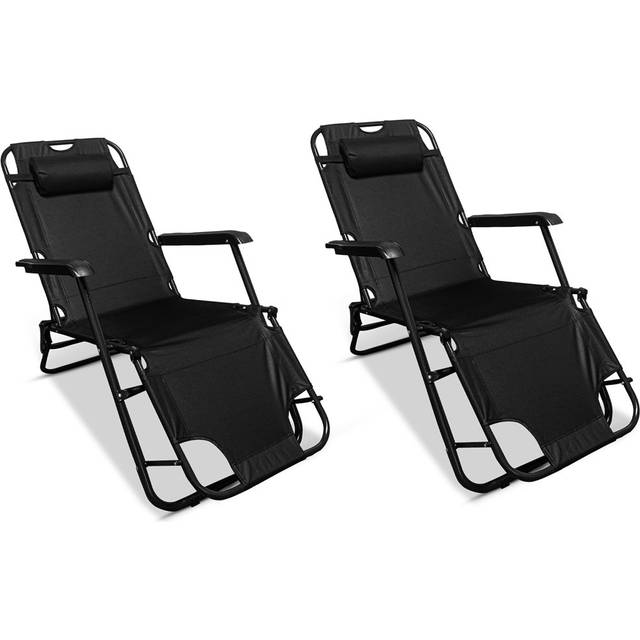 Pack Of 2 Folding Reclining Outdoor Chairs and Loungers