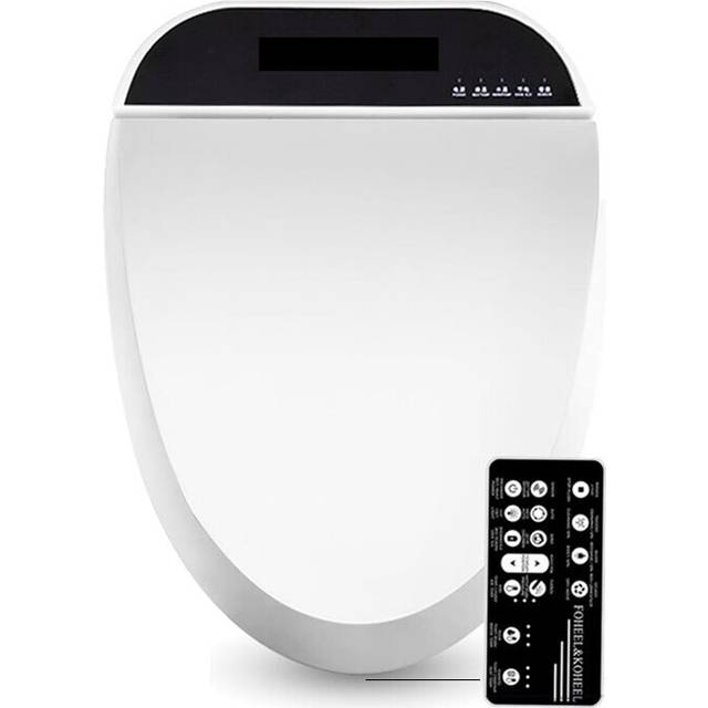 (White Black, 110V) Smart Electronic Bidet Toilet Seat Cover with Remote Control