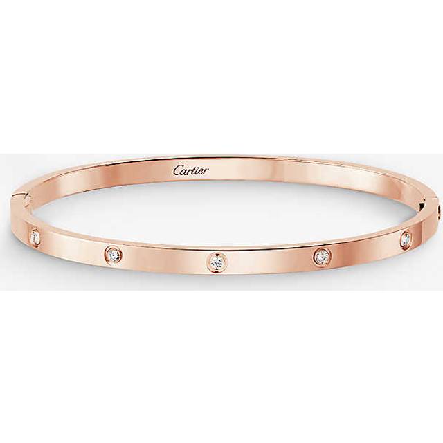 Cartier Love Small Rose Gold 10-Diamond Bracelet - 16