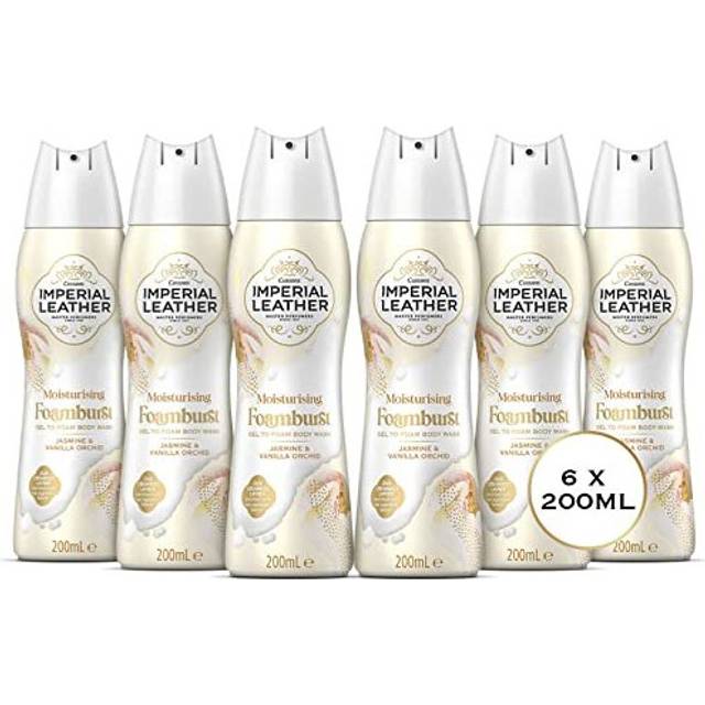 Imperial Leather Foamburst - Moisturising Body Wash, Jasmine & Vanilla Orchid Fragrance with Luxurious Foam Lather - Gentle Skin Care Bulk Buy (6 X
