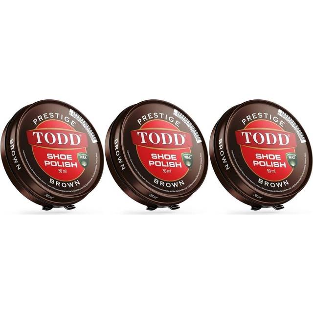 Shoe Polish Brown Dark Tan High Gloss with Carnauba Wax | Shine and Protect for Leather Shoes, Boots, Bags | Metal Tin | 50ml