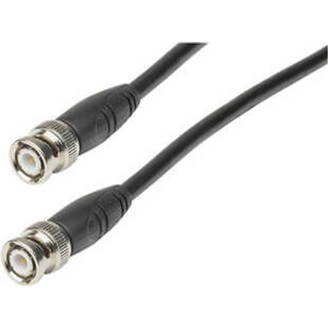 Bnc Plug To Plug Cable 1.5m Standard Quality Gold Plated Insulation Black Colour