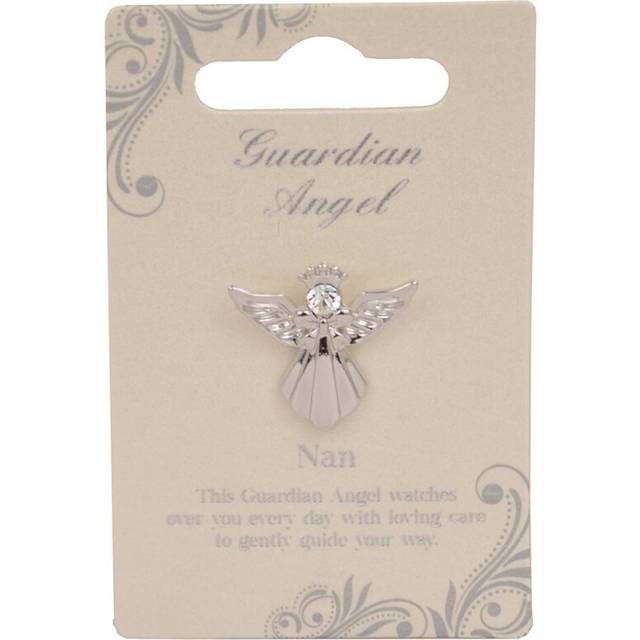 Nan Guardian Angel Silver Coloured Angel Pin With Gem Stone Sentimental Gift Idea