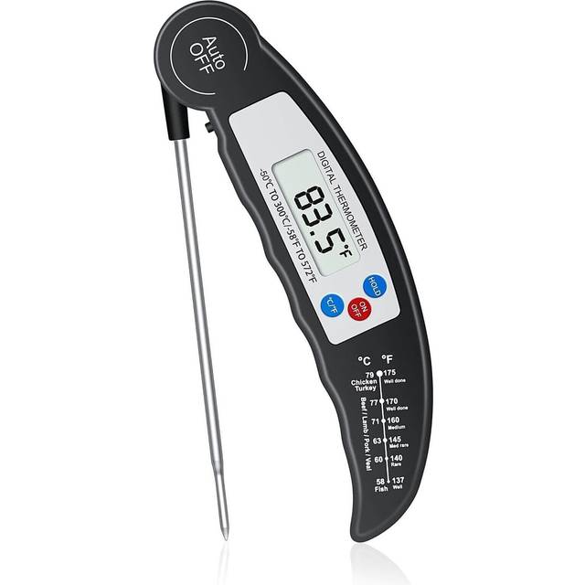 Digital Food Thermometer With Long Probe LCD Display Auto On/Off
