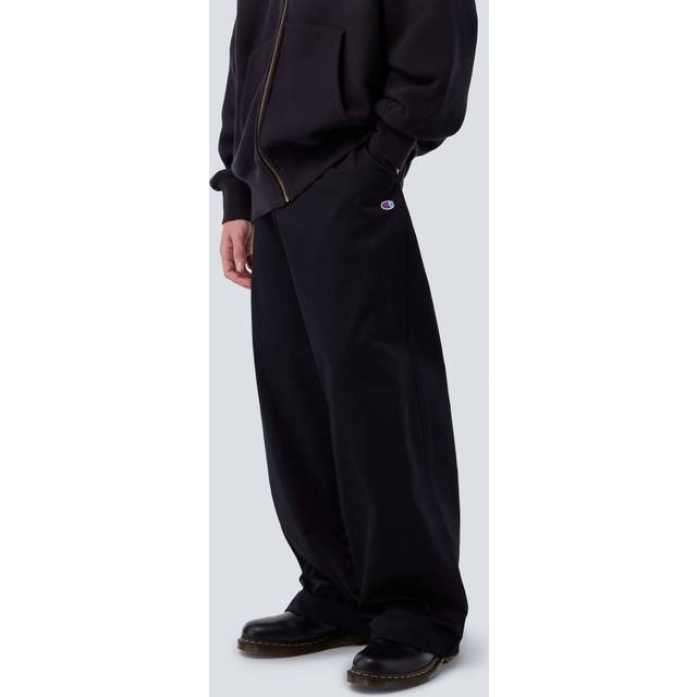 Champion Womens Black Brand-appliqu&#233; Straight-leg High-rise Cotton-blend Trousers L - BLACK