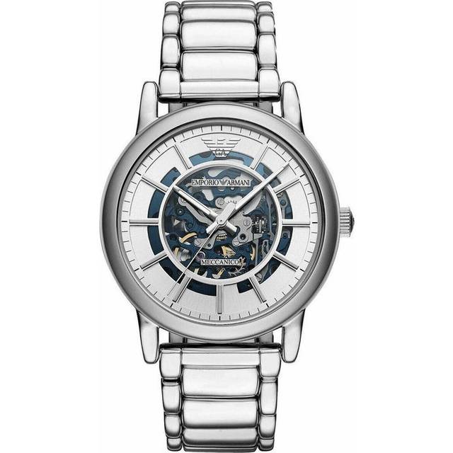 Emporio Armani Men's WatchÃRound Skeleton DialÃStainless Steel BraceletÃAR60006 - Multicoloured