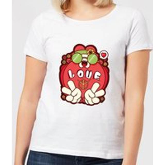 Hippie Love Cartoon Women's T-Shirt - White - S - White