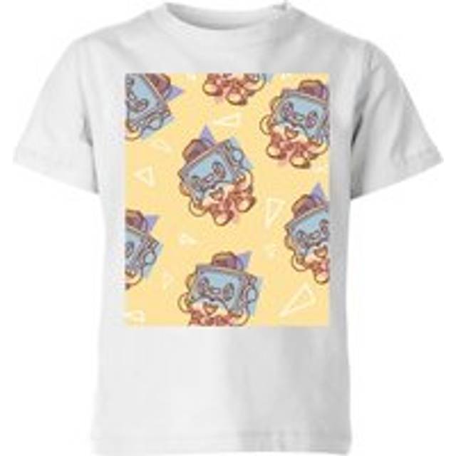 Cassette Tape Love Pattern Kids' T-Shirt - White - 5-6 Years - White
