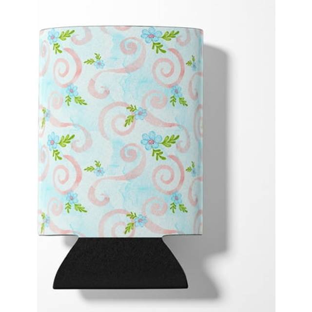 """""Caroline's Treasures Watercolor Blue Flowers and Swirls Decorative Can Hugger  Multicolor"""""