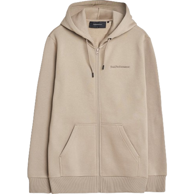 Original Small Logo Zip Hood Herr, XXL, AVID BEIGE