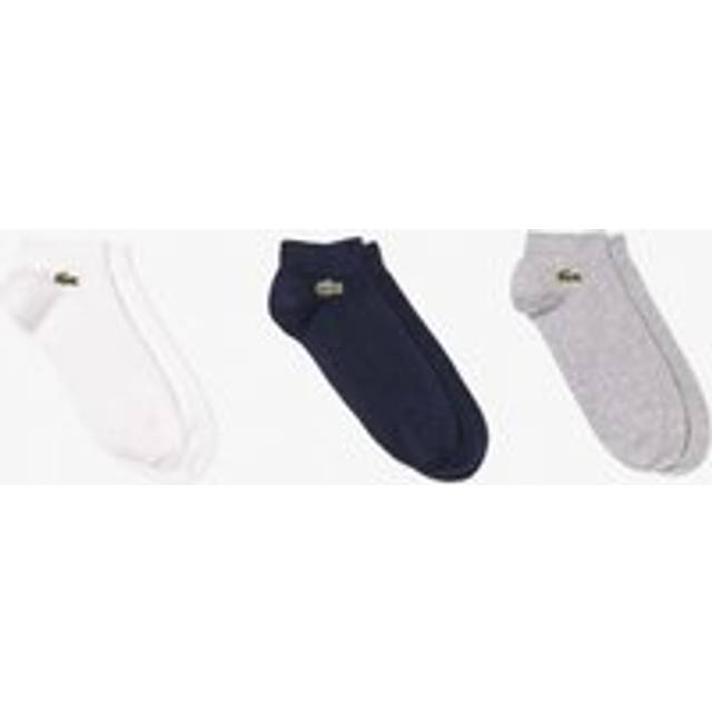 Men's Lacoste Mens 3-Pack Trainers Socks - White - Size: UK5.5-8 eu39-42