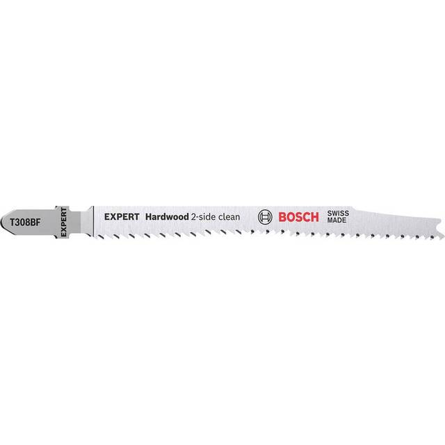 Bosch EXPERT Bayonet Jigsaw Blade T308BF Hardwood 2-side Clean (100 Pack) Steel