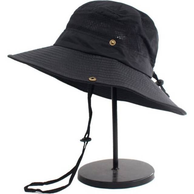 (One Size, black) UPF 50+ Men Sun Hat Cap Bucket Summer Women Fishing Boonie Sun Hats For