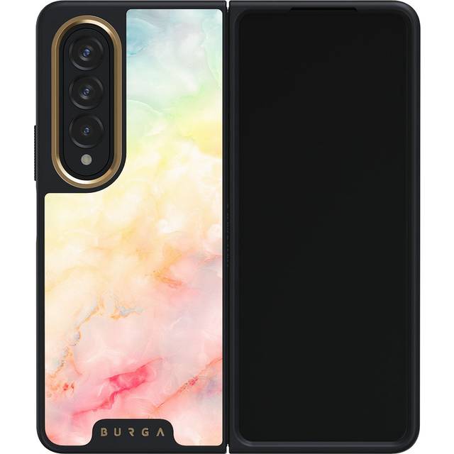 New Flame - Rainbow Samsung Galaxy Z Fold 4 Case, Elite Dark / Gold