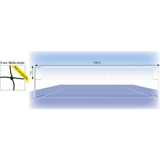 Volleyball net 2 mm steel Tremblay - Blanc