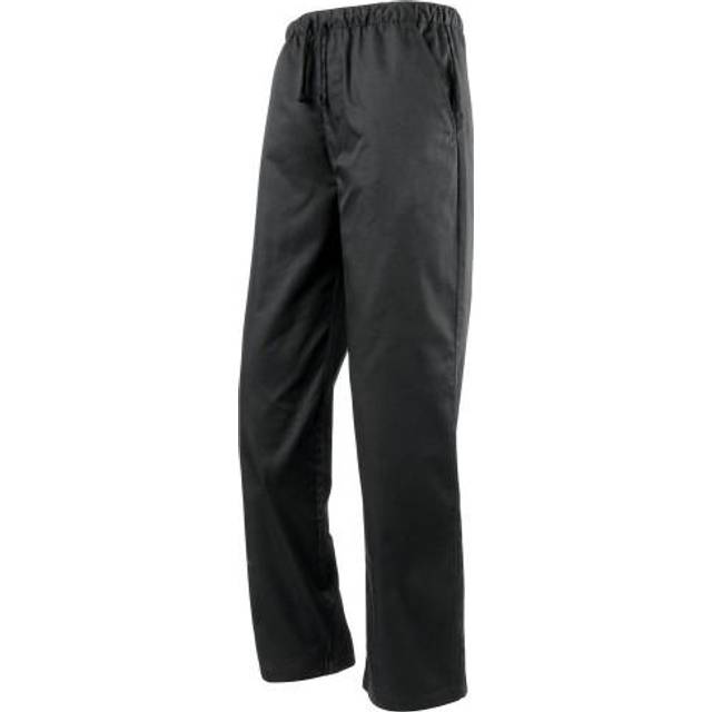 (L, Black/White) Premier Unisex Adult Essential Checked Chef Trousers