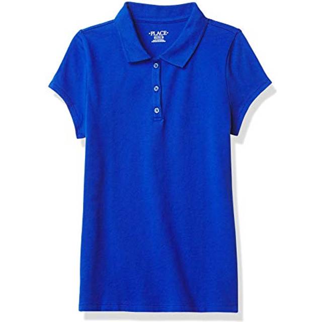 The Children's Place Girls' Uniform Pique Polo Renew Blue XL (14)