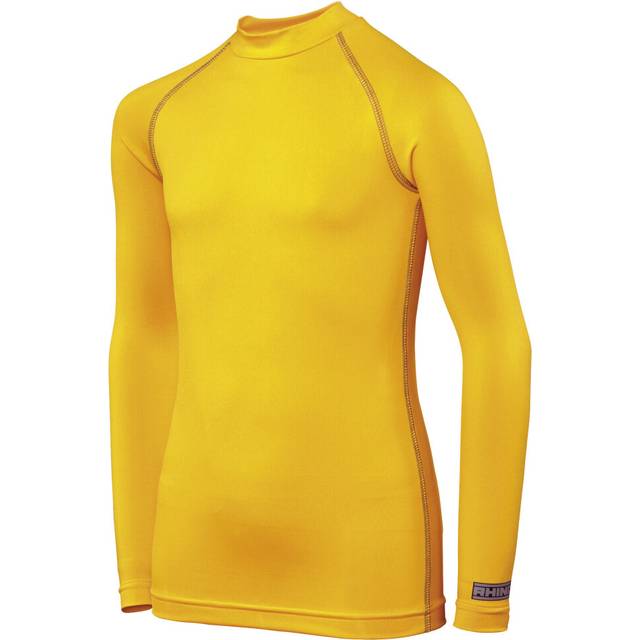 (5-6, Yellow) Rhino Childrens Boys Long Sleeve Thermal Underwear Base Layer Vest Top