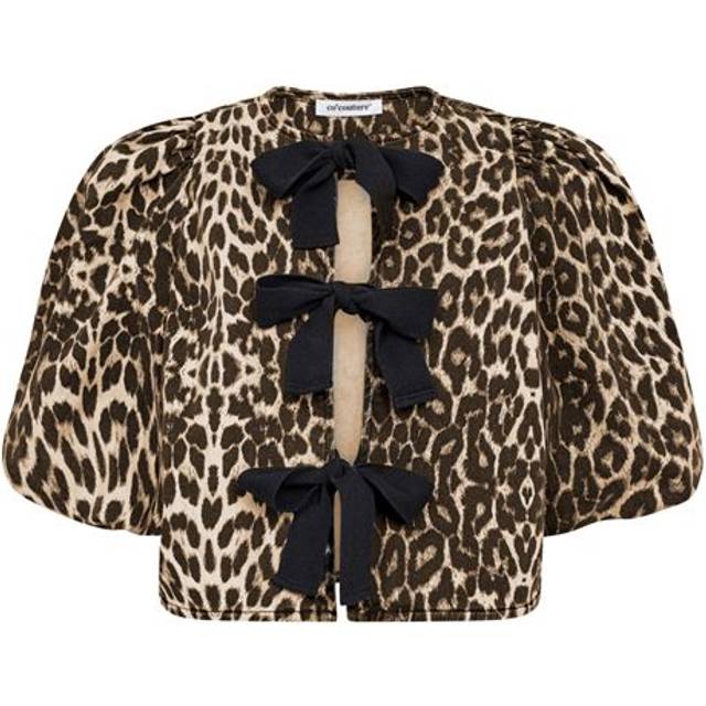co’couture - Blus Leocc Bow Blouse - Grön