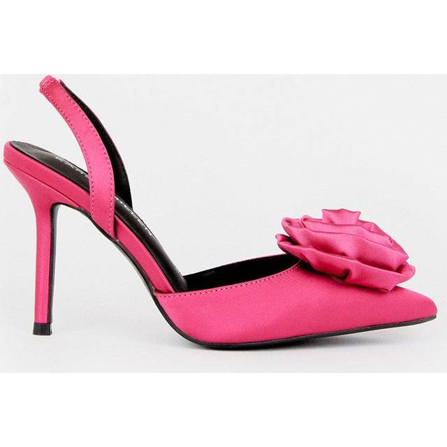 Flower Detail Court Slingback Heel - Pink