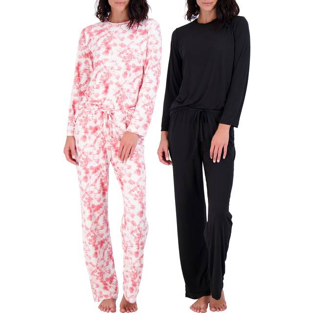 2 Pack: Long Sleeve Pajamas For Women Sets Womens Pajama Sets Two Piece Pj Summer Pijamas De Mujer Cotton Pjs Pants Loungewear Sleepwear Matching Ladi
