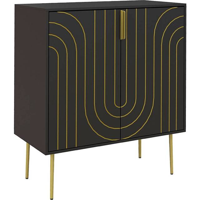 HOMCOM Freestanding Storage Cabinet with Adjustable Shelf for Living Room