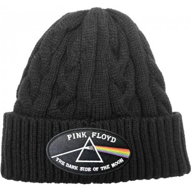 (One Size, Black/White) Pink Floyd Unisex Adult The Dark Side Of The Moon Cable Knit Beanie