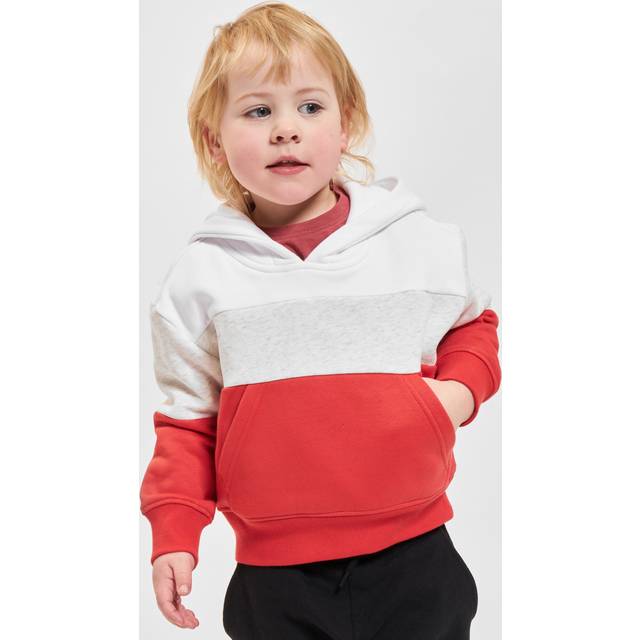 Urban Classics Kids UC Girls Oversized 3-Tone Hoody Red / 134/140 Hoodie