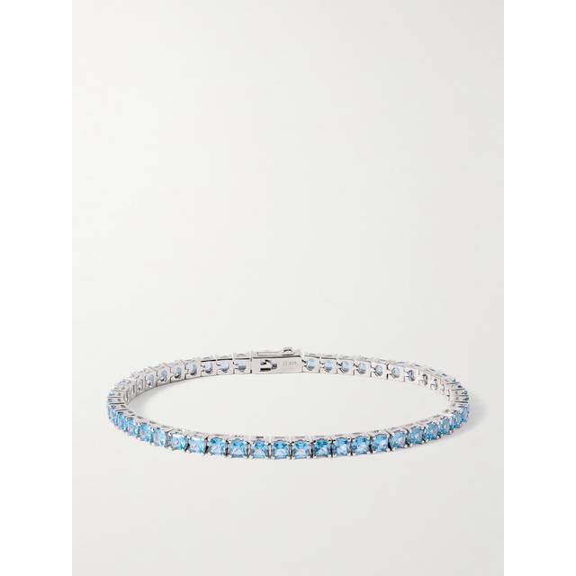Hatton Labs - Silver Cubic Zirconia Tennis Bracelet - Men - Silver - S