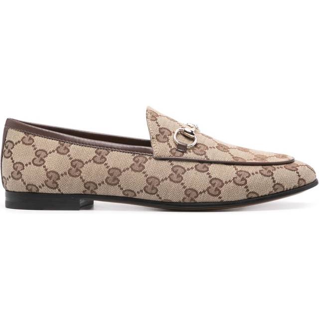 Gucci Jordaan Horsebit GG canvas loafers - neutrals (UK 3)