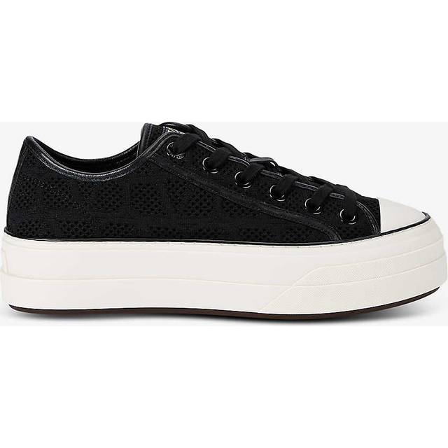 Valentino Garavani Womens Black Totaloop Xl Toile Iconographe Woven Low-top Trainers Eur 40 / 7 Uk Women - BLACK