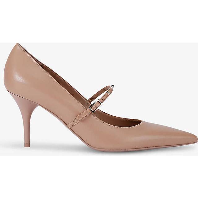 Valentino Garavani Womens Blush Rockstud Wispy Leather Mary Jane Courts Eur 38.5 / 5.5 Uk Women - BLUSH