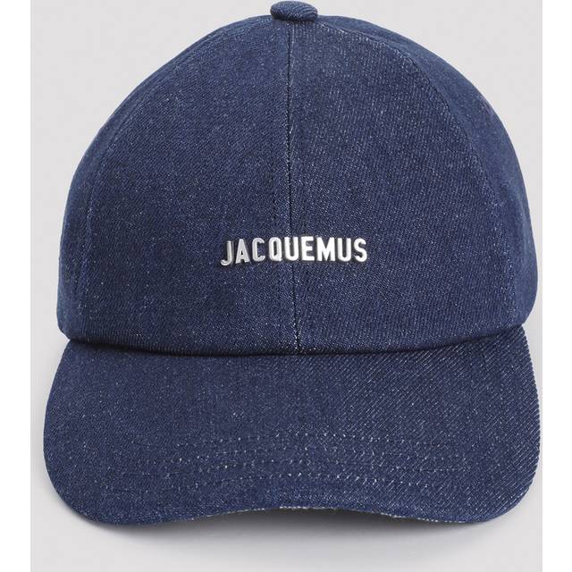 JACQUEMUS Navy La Casa 'La casquette Gadjo' Denim Cap - 38F NAVY/NAVY STRIPE - cm 62