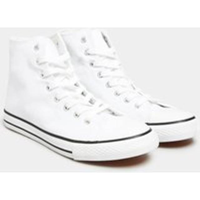 Lts White Canvas High Top Trainers In Standard Fit Standard > 7 Lts - Standard 7