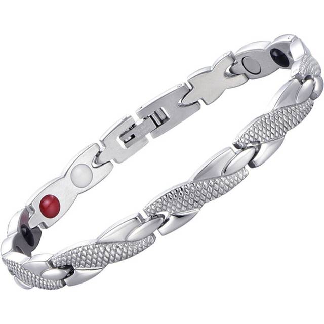 (a-Silver) Men Women Twisted Bracelet Healthy Magnetic Therapy Arthritis Pain Relief Wristband Health99