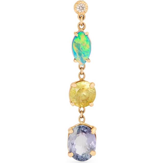 Jacquie Aiche Yellow Gold, Diamond and Mixed Gemstone Single Earring - One size
