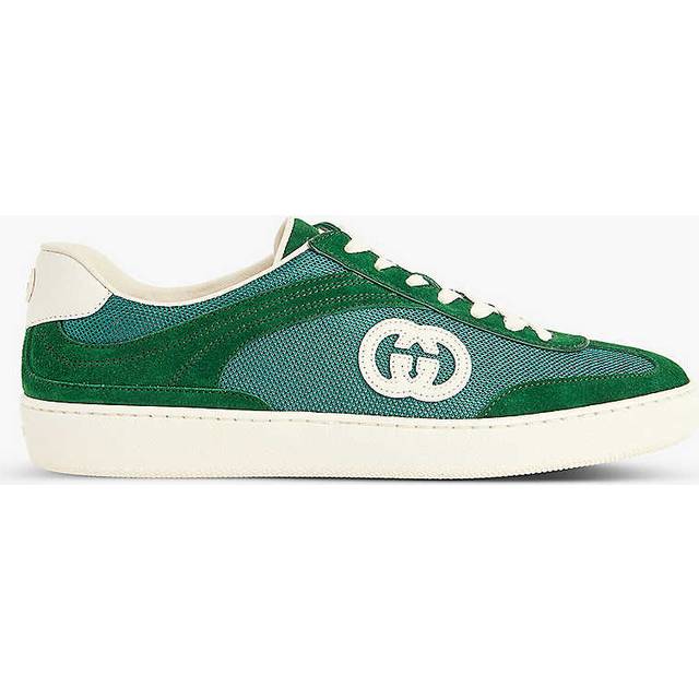 Mens Gucci G74 Suede Low-Top Trainers