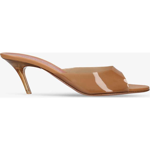 Amina Muaddi Womens Blush Alexa 60 Pvc Heeled Mules Eur 39 / 6 Uk Women - BLUSH