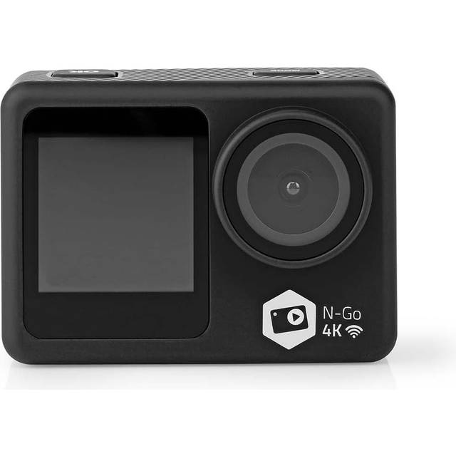 Nedis Action Cam | 4K@30 fps | 16 MPixel | Vattentät till 30,0 m | 90 min | Wi-Fi | app tillgänglig för: Android™/IOS | inkl. hållare | svart