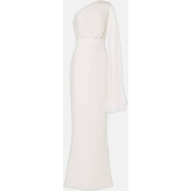 Max Mara Bridal Lorena chiffon and cady gown - white (UK 18)