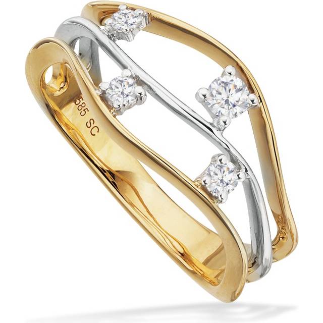Scrouples 14 Karat Guld Ring Med Diamanter 0,17 Carat H-w/si 713806