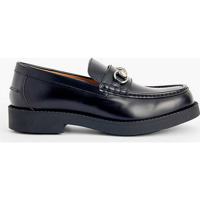 Gucci Mens Nero Taemin Horsebit-embellished Leather Loafers Eur 43 / 9 Uk Men - NERO