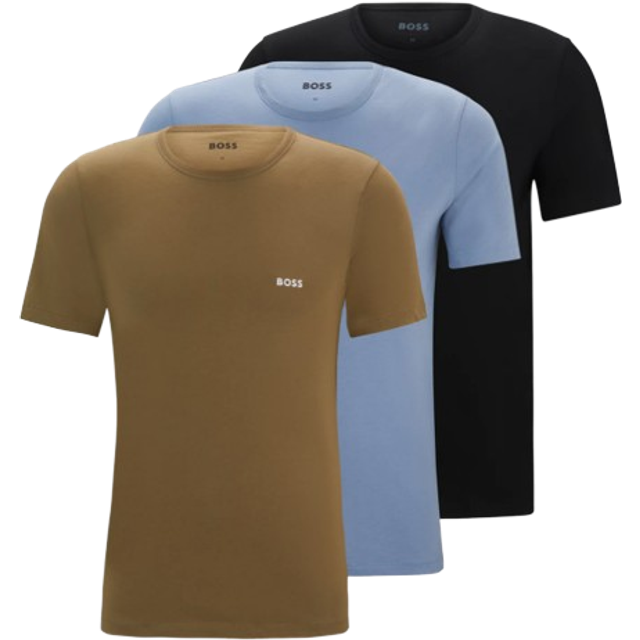 BOSS 3pak t-shirts i multifarvet til herre