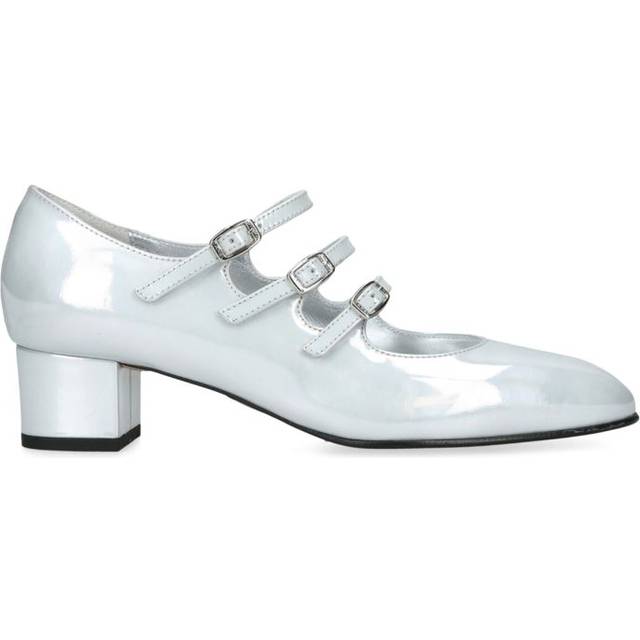 Carel Womens White/oth Kina Three-strap Leather Heeled Mary Jane Courts Eur 39 / 6 Uk Women - WHITE/OTH