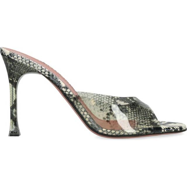 Amina Muaddi Alexa Glass Mules 95 - Grey - 36