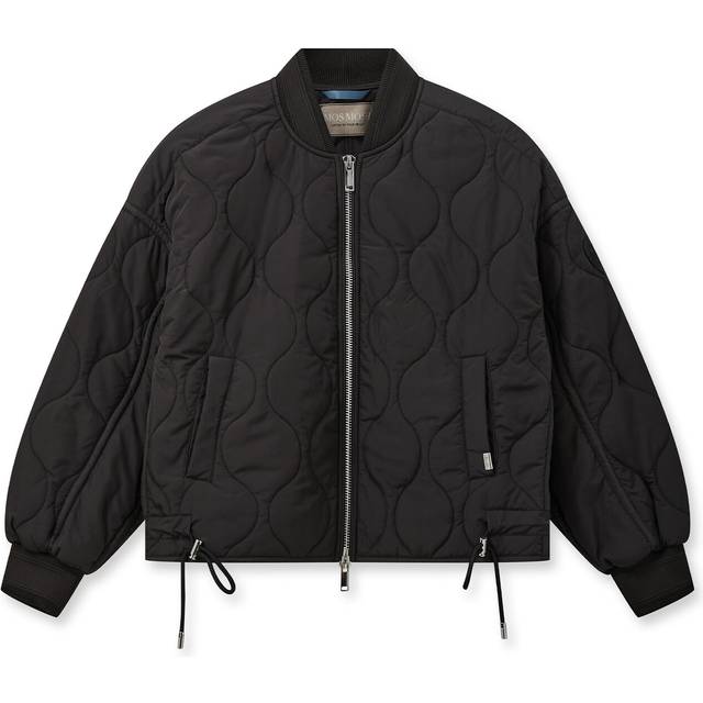 MOS MOSH, Bomber Jackets, female, Black, L, Quilted Bomber Jacket Black