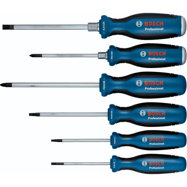 Bosch Professional skruvdragarset i 6 delar (inkl. Phillips, spår, Torx och Pozidriv, kartong)