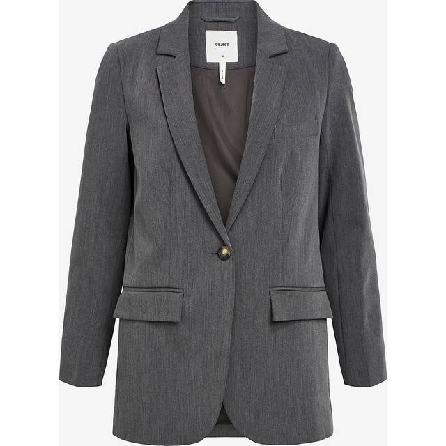 Object Habitjakke objSigrid L/S Blazer Grå